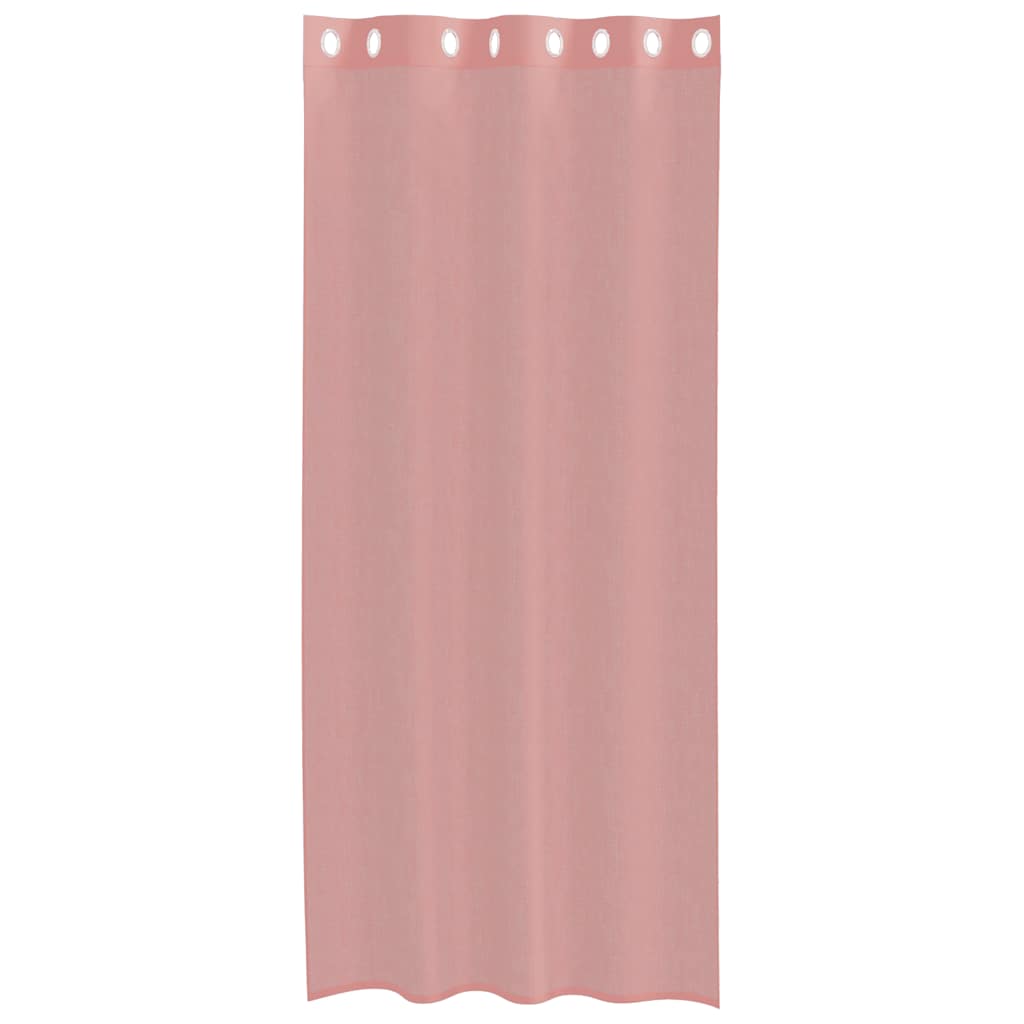 Gordijnen met doorvoertules 2 st 140x225 cm roze is nu te koop bij PeponiXL, paradijselijk wonen!