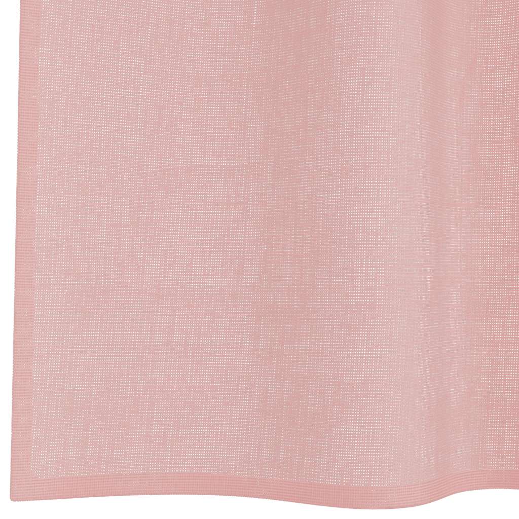 Gordijnen Voile met doorvoertules 2 st 140x260 cm roze is nu te koop bij PeponiXL, paradijselijk wonen!