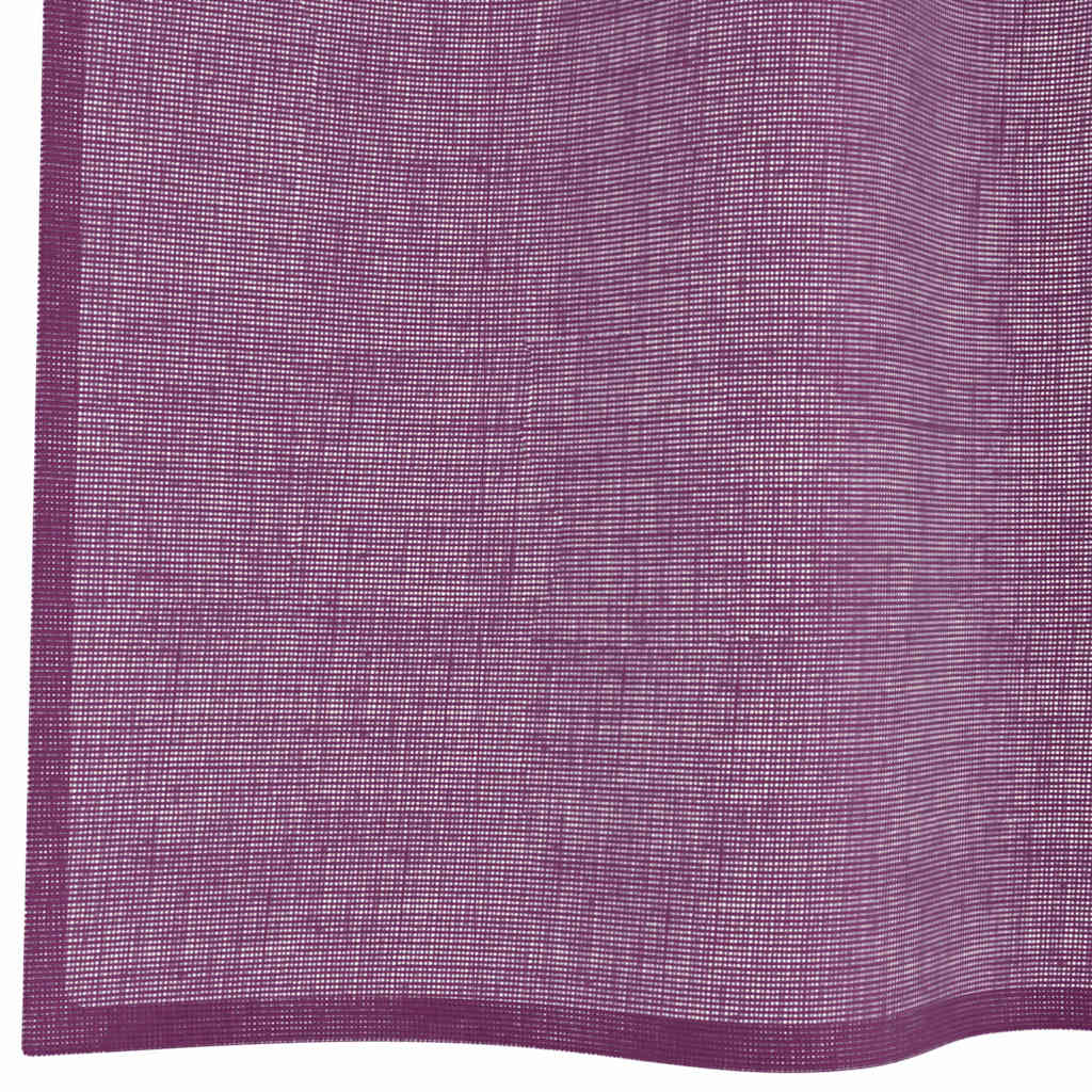 Gordijnen voile met doorvoertules 2 st 140x225 cm paars is nu te koop bij PeponiXL, paradijselijk wonen!