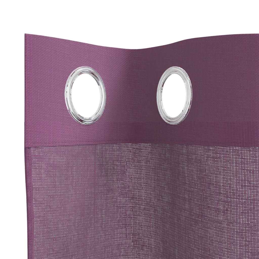 Gordijnen voile met doorvoertules 2 st 140x245 cm paars is nu te koop bij PeponiXL, paradijselijk wonen!