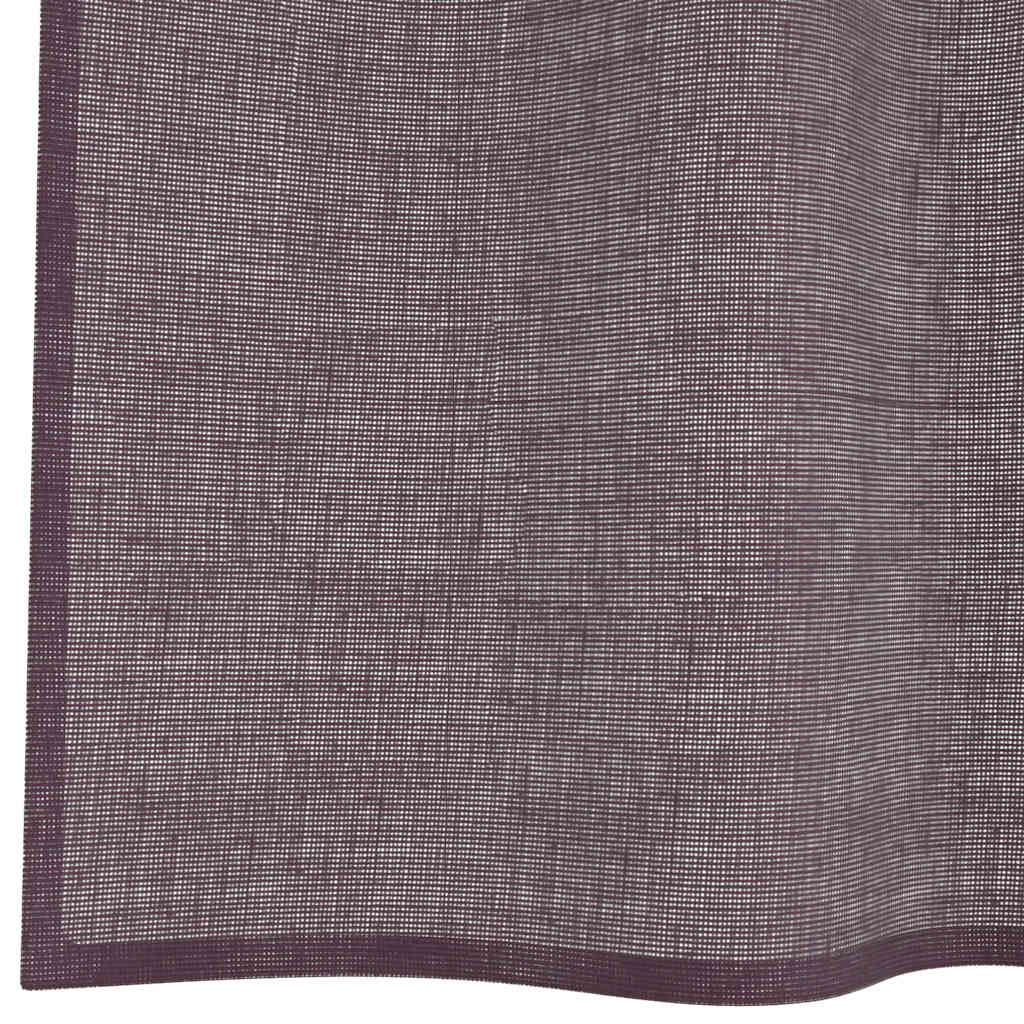 Gordijnen voile met doorvoertules 2 st 140x300 cm paars is nu te koop bij PeponiXL, paradijselijk wonen!