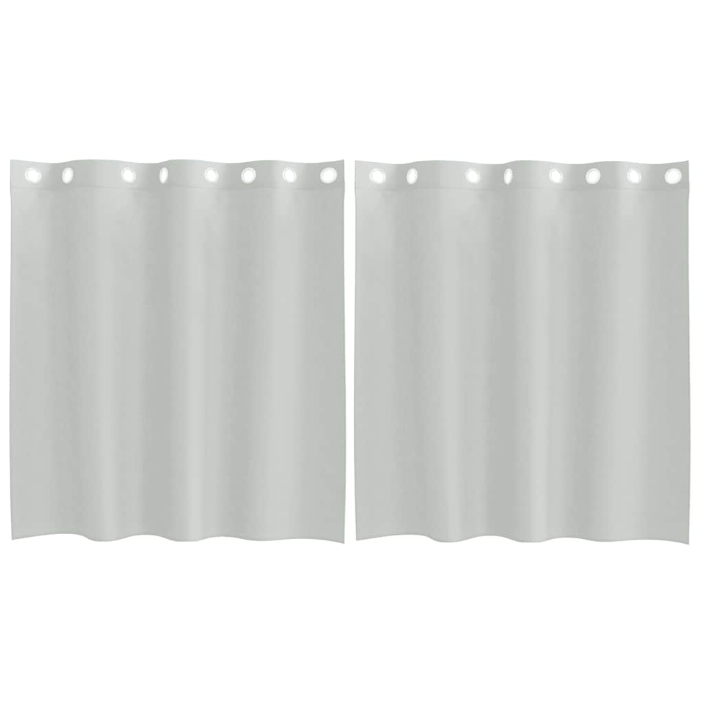 Gordijnen voile met doorvoertules 2 st 140x140 cm lichtgrijs is nu te koop bij PeponiXL, paradijselijk wonen!