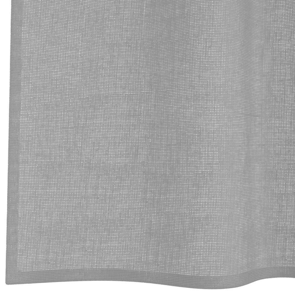 Gordijnen voile met doorvoertules 2 st 140x140 cm lichtgrijs is nu te koop bij PeponiXL, paradijselijk wonen!