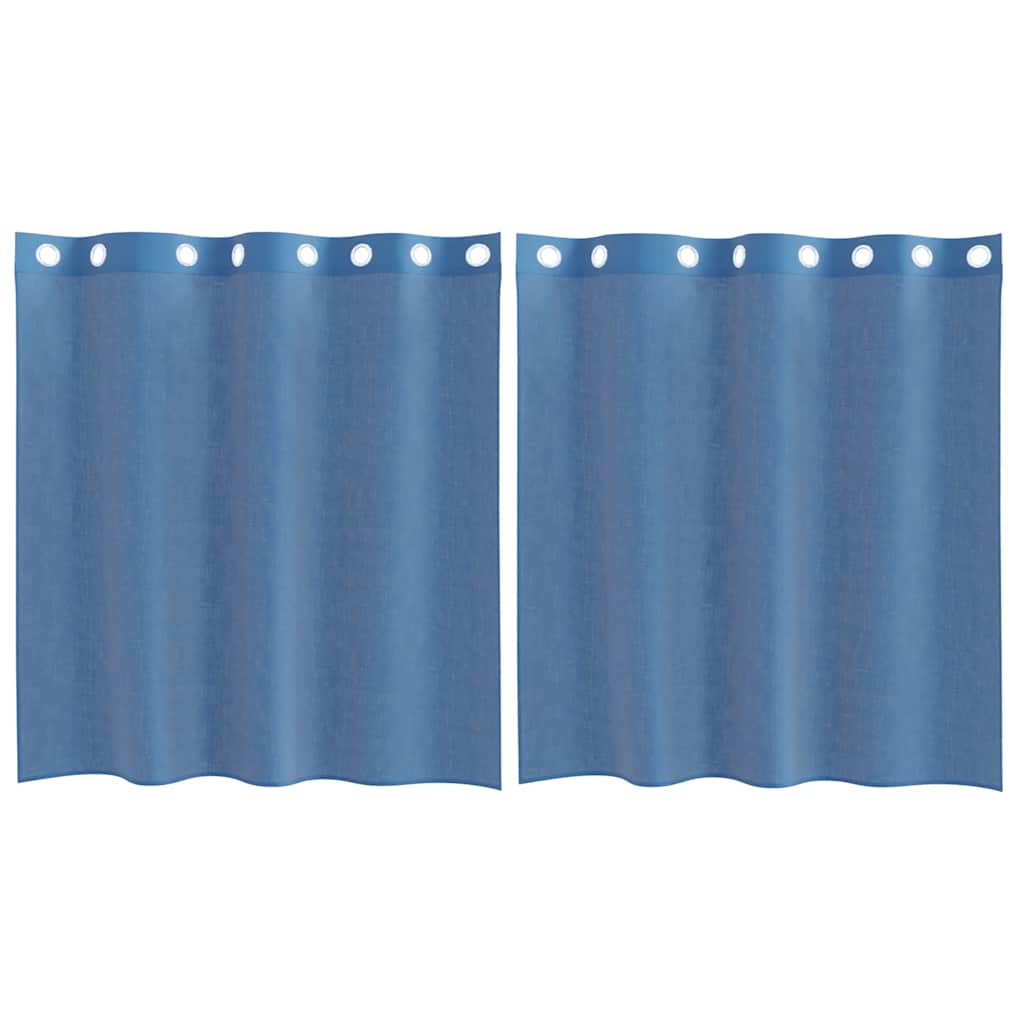 Gordijnen voile met doorvoertules 2 st koningsblauw is nu te koop bij PeponiXL, paradijselijk wonen!