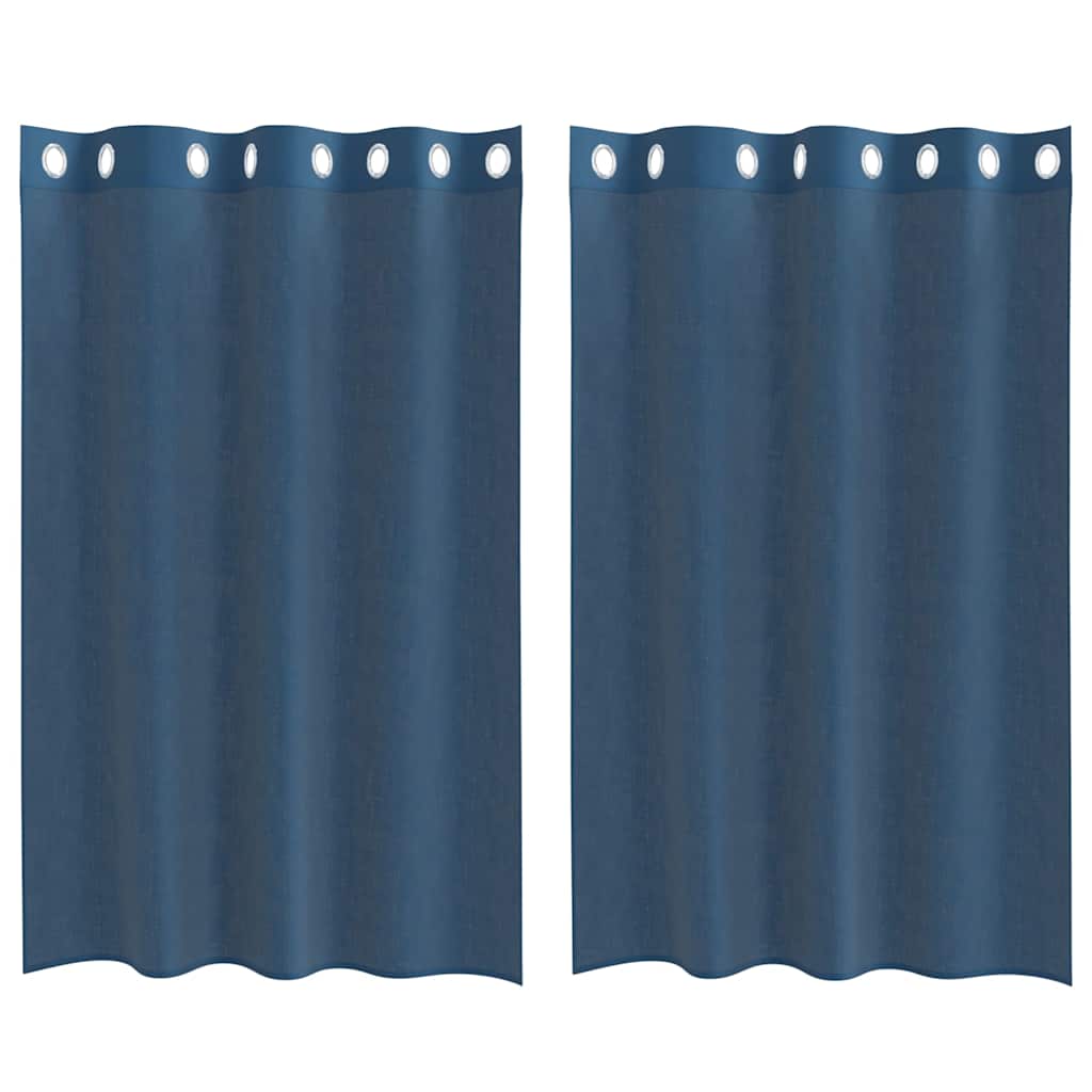 Gordijnen voile met doorvoertules 2 st koningsblauw is nu te koop bij PeponiXL, paradijselijk wonen!