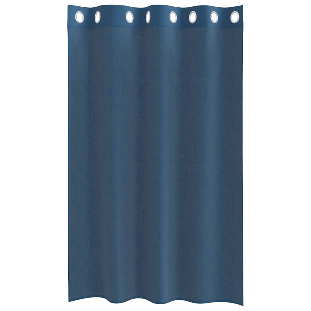 Gordijnen voile met doorvoertules 2 st koningsblauw is nu te koop bij PeponiXL, paradijselijk wonen!