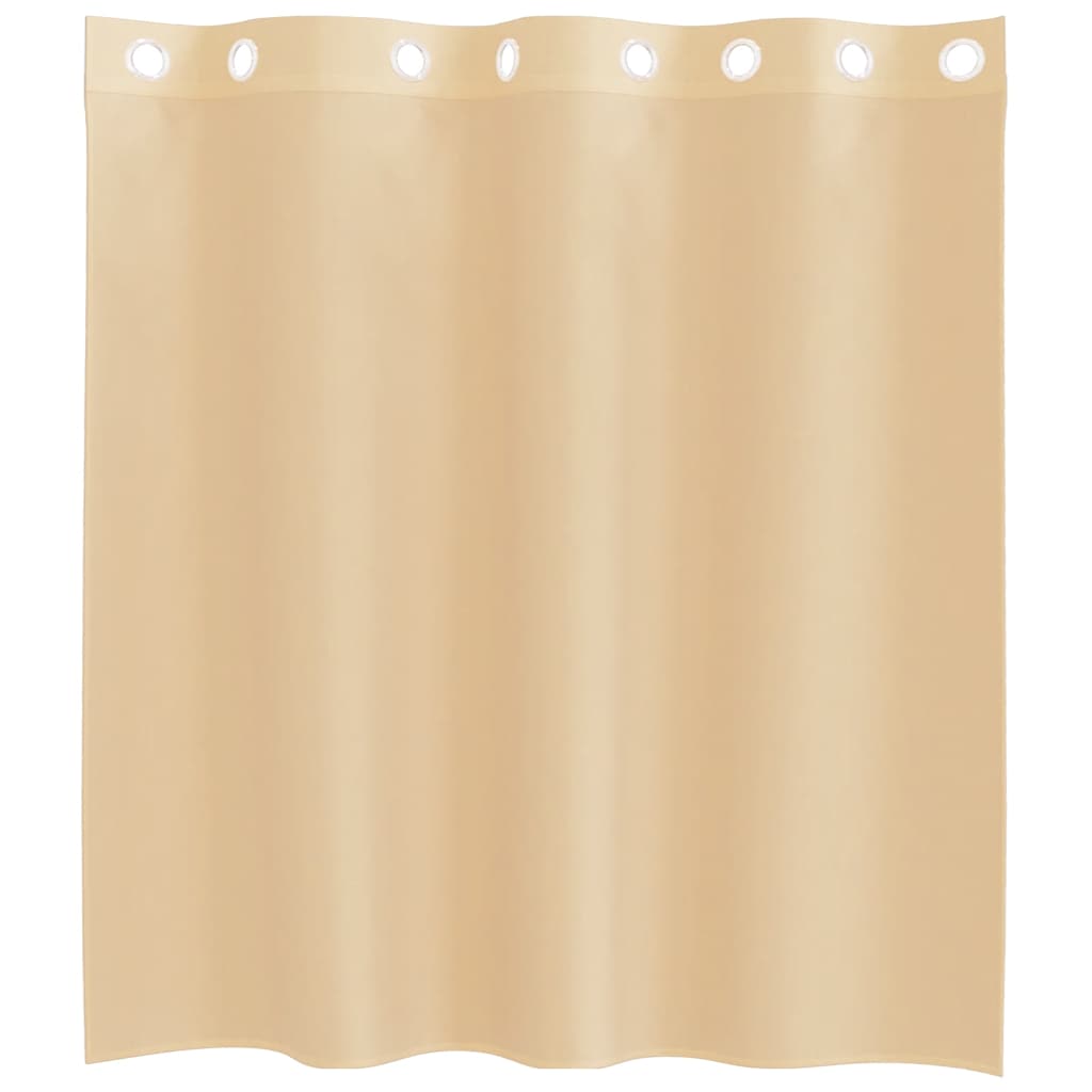 Gordijnen Voile met doorvoertules 2 st zand is nu te koop bij PeponiXL, paradijselijk wonen!
