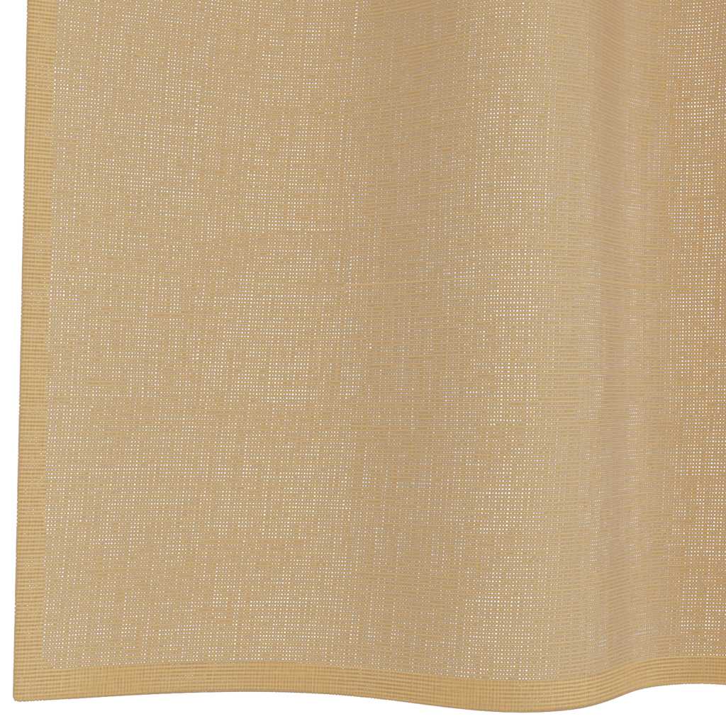 Gordijnen Voile met doorvoertules 2 st zand is nu te koop bij PeponiXL, paradijselijk wonen!
