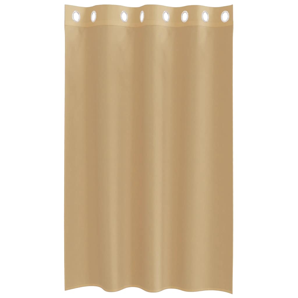 Gordijnen Voile met doorvoertules 2 st zand is nu te koop bij PeponiXL, paradijselijk wonen!