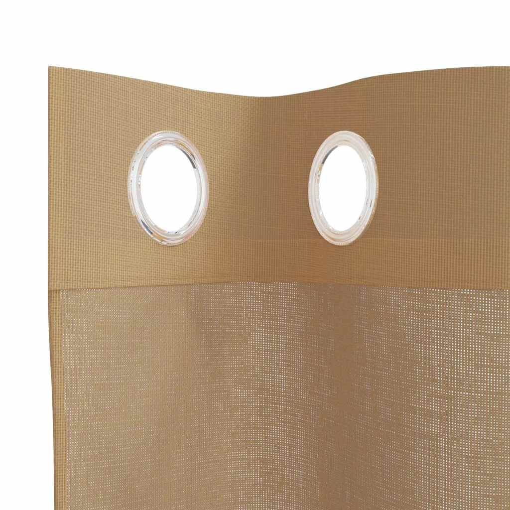Gordijnen Voile met doorvoertules 2 st zand is nu te koop bij PeponiXL, paradijselijk wonen!