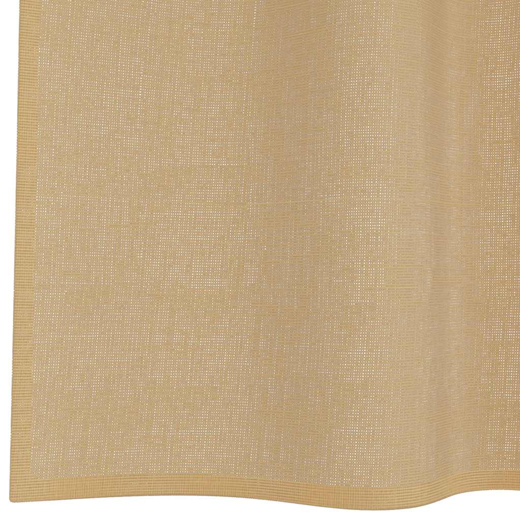 Gordijnen Voile met doorvoertules 2 st zand is nu te koop bij PeponiXL, paradijselijk wonen!