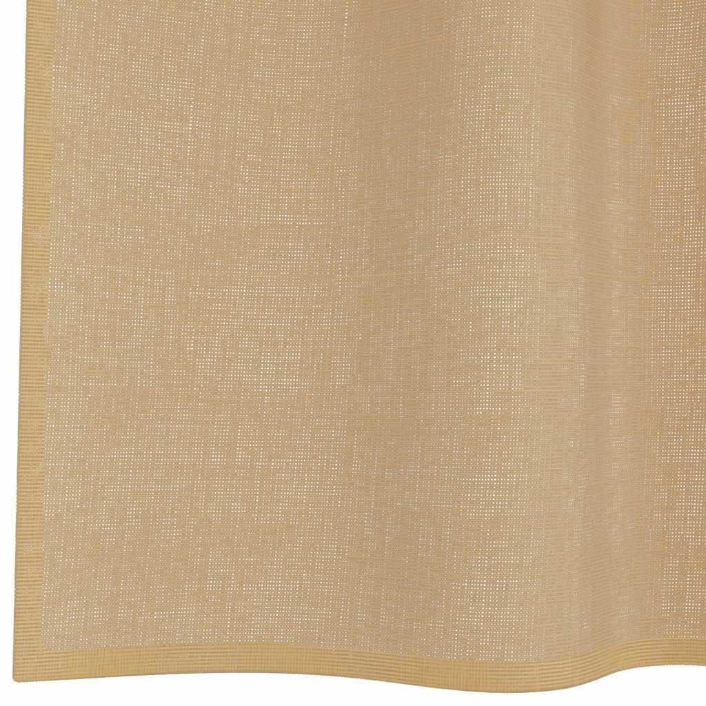 Gordijnen Voile met doorvoertules 2 st zand is nu te koop bij PeponiXL, paradijselijk wonen!