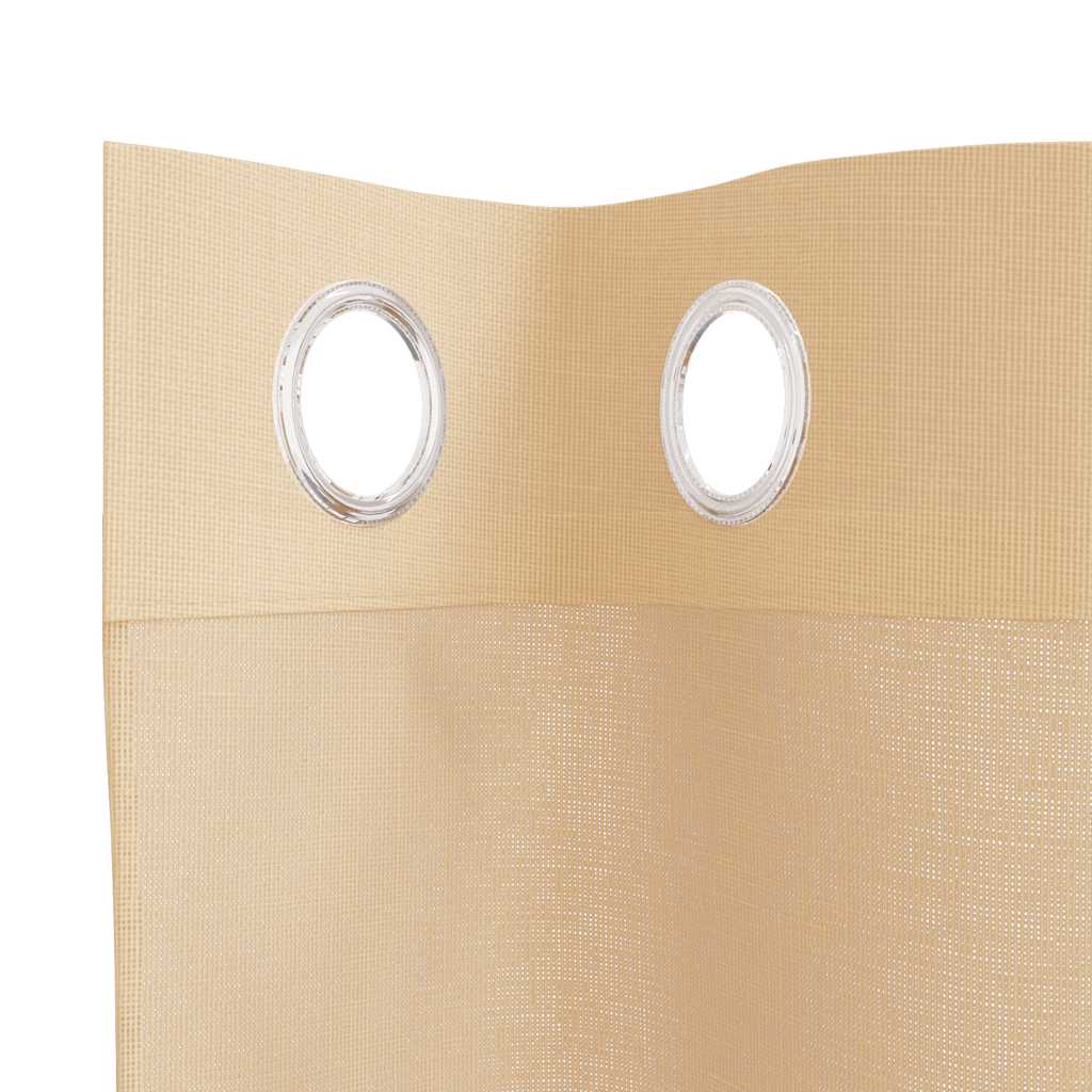 Gordijnen Voile met doorvoertules 2 st zand is nu te koop bij PeponiXL, paradijselijk wonen!