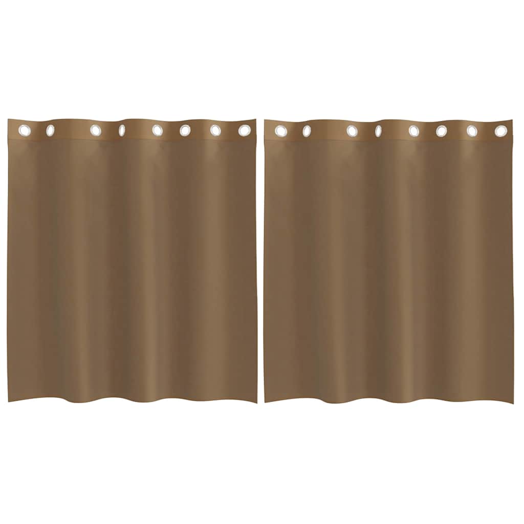 Gordijnen voile met doorvoertules 2 st lichtbruin is nu te koop bij PeponiXL, paradijselijk wonen!