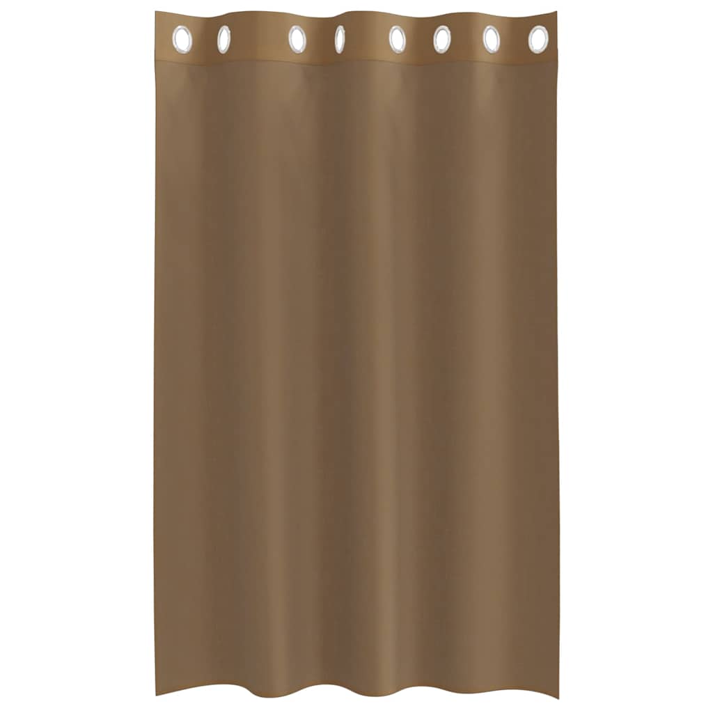 Gordijnen voile met doorvoertules 2 st lichtbruin is nu te koop bij PeponiXL, paradijselijk wonen!