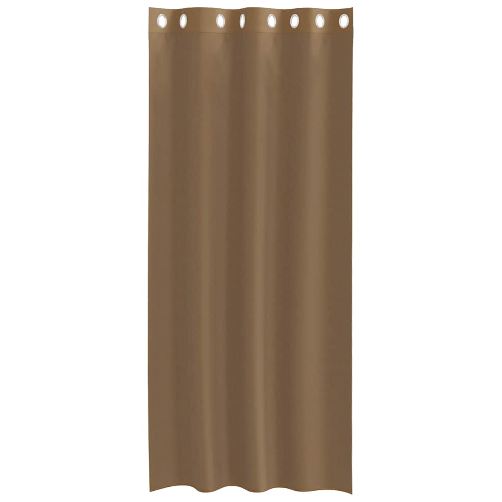 Gordijnen voile met doorvoertules 2 st lichtbruin is nu te koop bij PeponiXL, paradijselijk wonen!