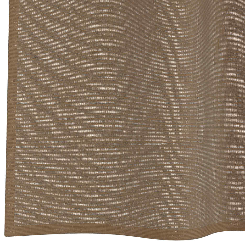 Gordijnen voile met doorvoertules 2 st lichtbruin is nu te koop bij PeponiXL, paradijselijk wonen!