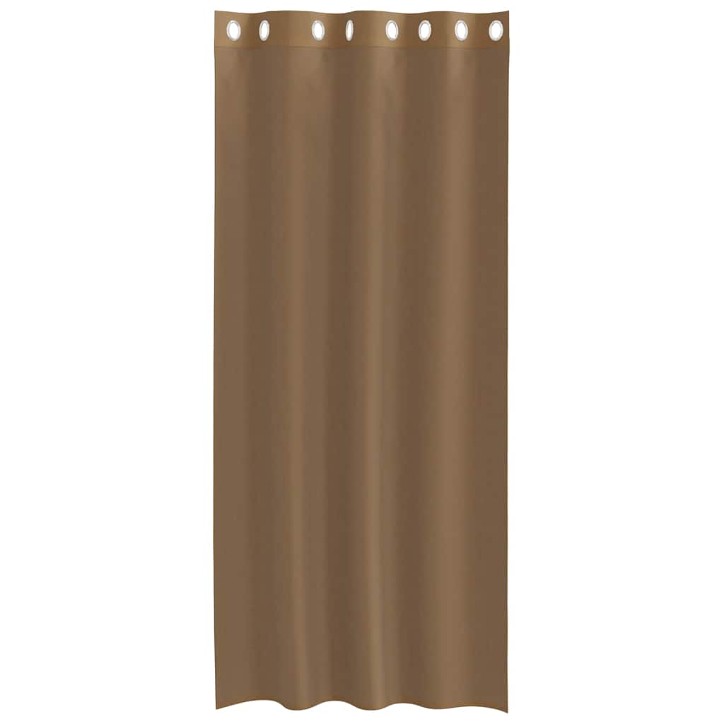 Gordijnen voile met doorvoertules 2 st lichtbruin is nu te koop bij PeponiXL, paradijselijk wonen!