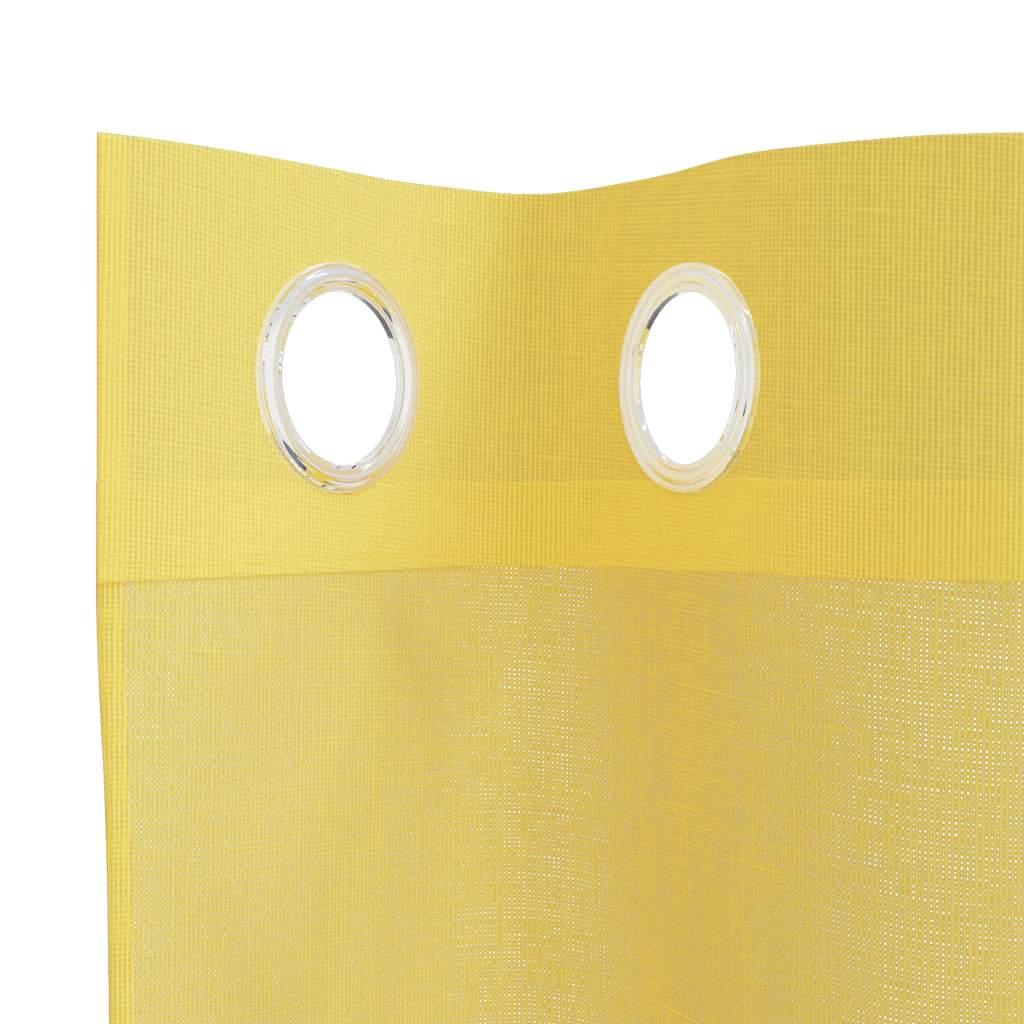 Gordijnen voile met doorvoertules 2 st geel is nu te koop bij PeponiXL, paradijselijk wonen!