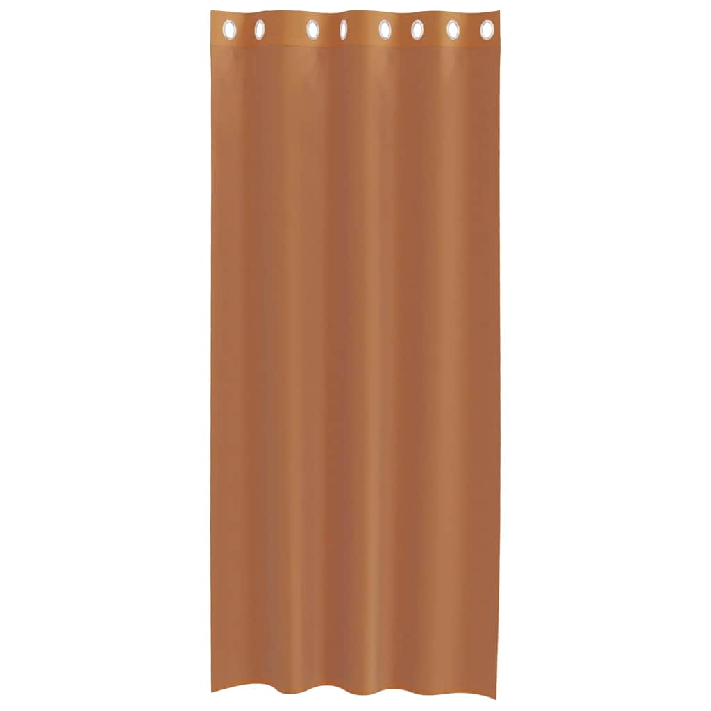 Gordijnen voile met doorvoertules 2 st terracotta is nu te koop bij PeponiXL, paradijselijk wonen!