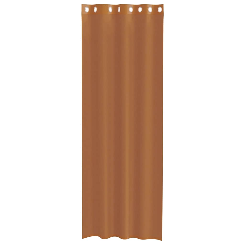 Gordijnen voile met doorvoertules 2 st terracotta is nu te koop bij PeponiXL, paradijselijk wonen!