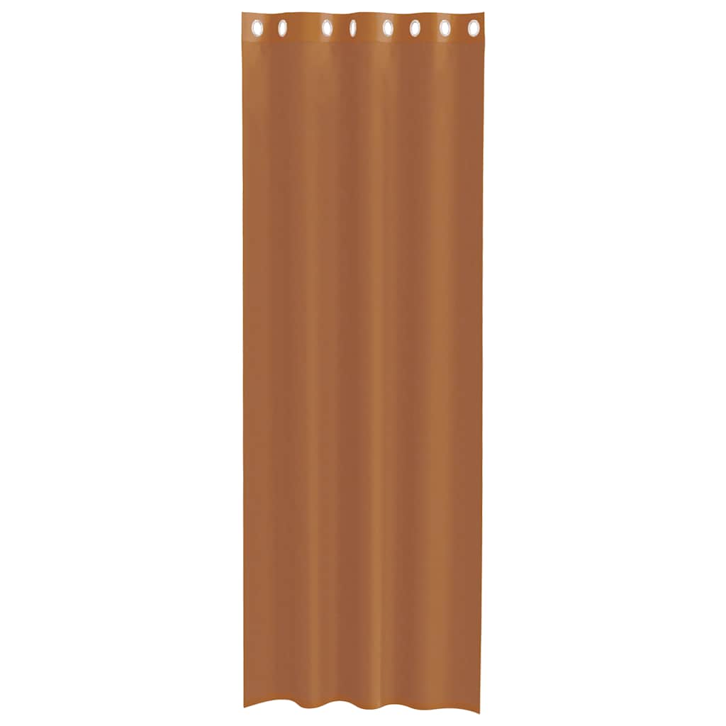 Gordijnen voile met doorvoertules 2 st terracotta is nu te koop bij PeponiXL, paradijselijk wonen!