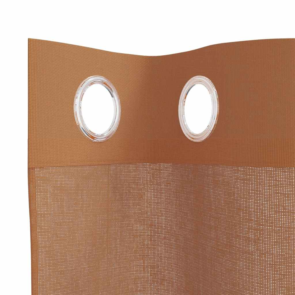 Gordijnen voile met doorvoertules 2 st terracotta is nu te koop bij PeponiXL, paradijselijk wonen!