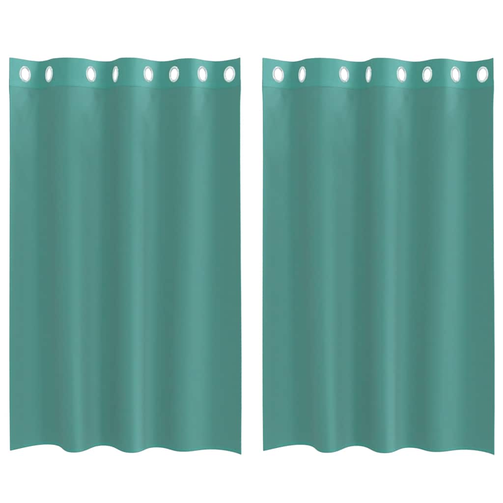 Gordijnen voile met doorvoertules 2 st turkoois is nu te koop bij PeponiXL, paradijselijk wonen!