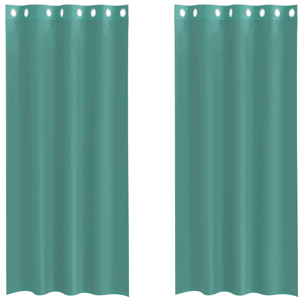Gordijnen voile met doorvoertules 2 st turkoois is nu te koop bij PeponiXL, paradijselijk wonen!