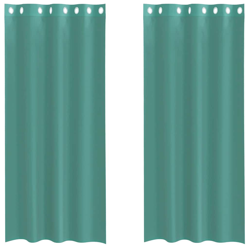Gordijnen voile met doorvoertules 2 st turkoois is nu te koop bij PeponiXL, paradijselijk wonen!