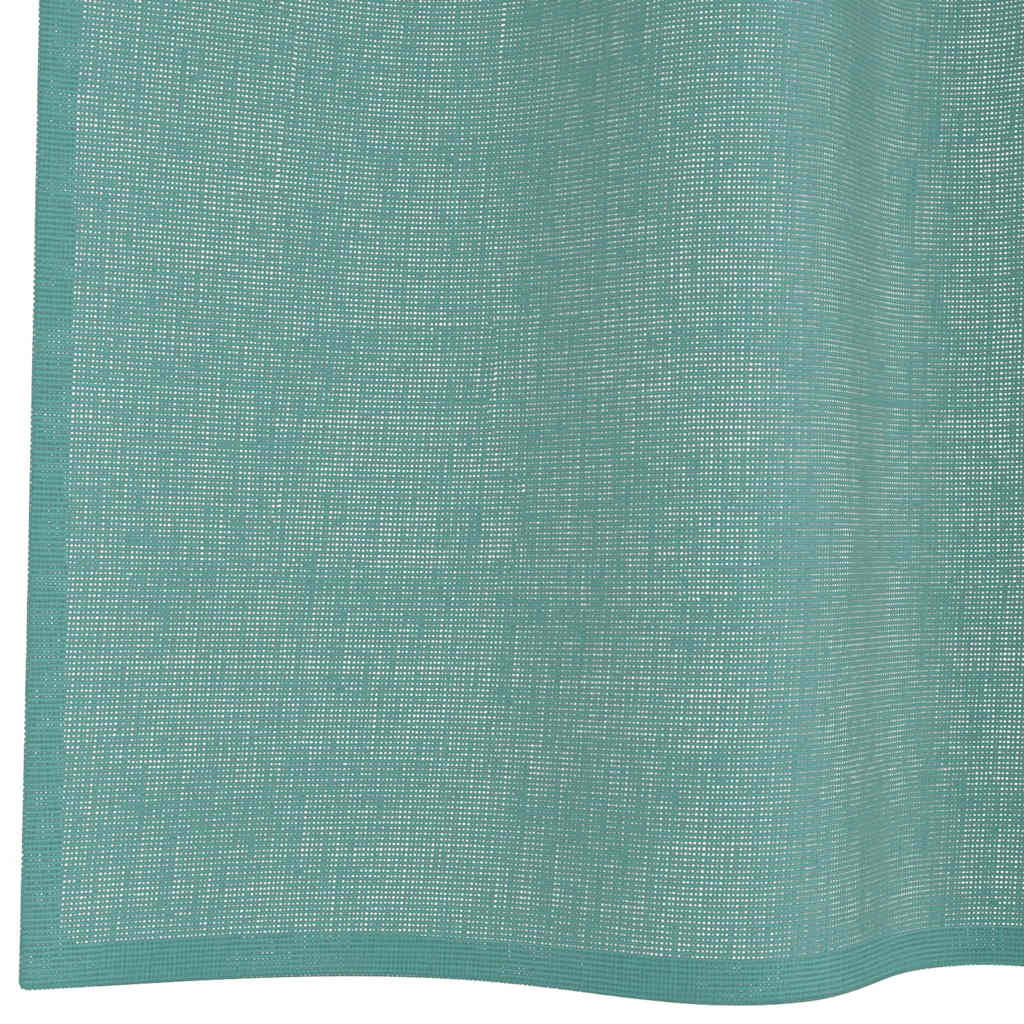 Gordijnen voile met doorvoertules 2 st turkoois is nu te koop bij PeponiXL, paradijselijk wonen!