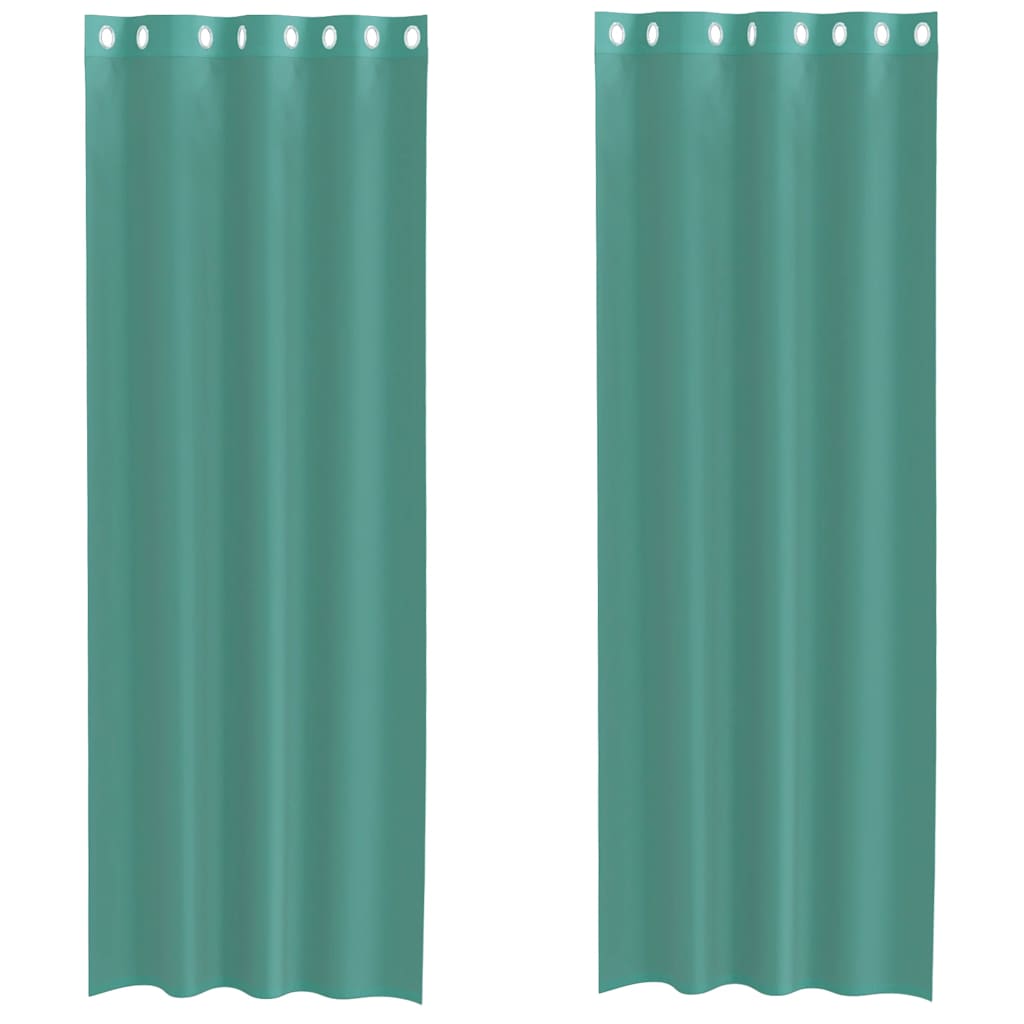 Gordijnen voile met doorvoertules 2 st turkoois is nu te koop bij PeponiXL, paradijselijk wonen!
