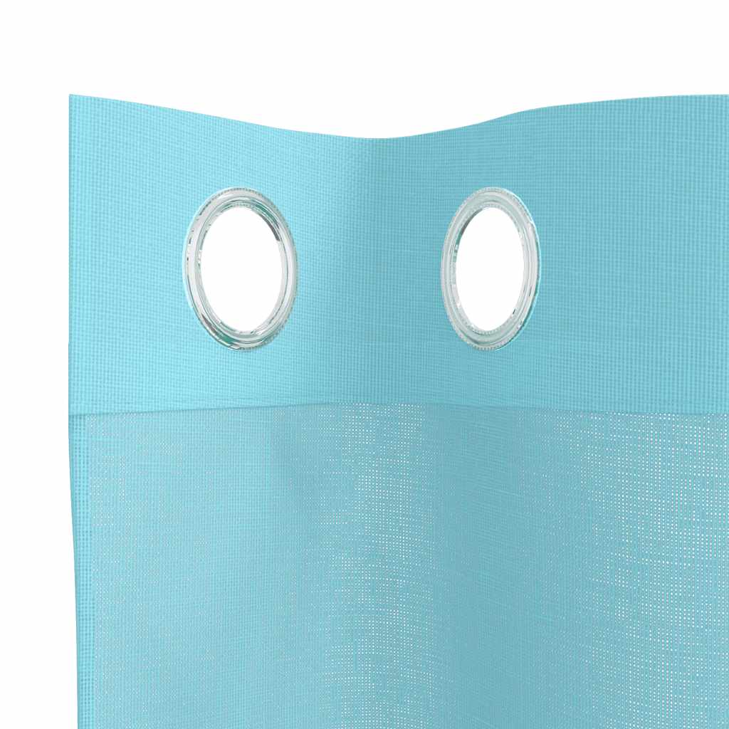 Gordijnen voile met doorvoertules 2 st turkoois is nu te koop bij PeponiXL, paradijselijk wonen!