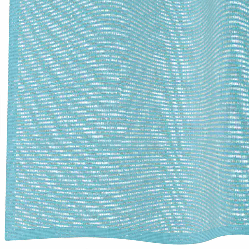 Gordijnen voile met doorvoertules 2 st turkoois is nu te koop bij PeponiXL, paradijselijk wonen!
