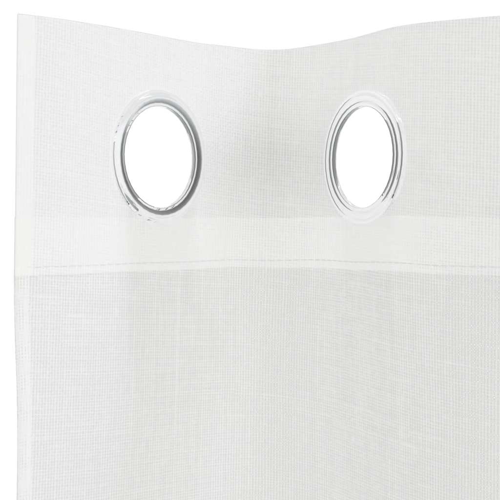 Gordijnen voile met doorvoertules 2 st wit is nu te koop bij PeponiXL, paradijselijk wonen!