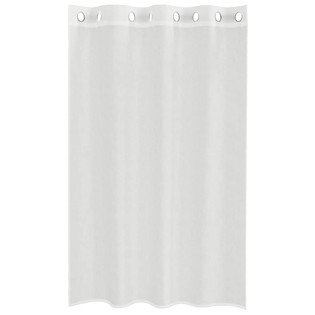 Gordijnen voile met doorvoertules 2 st wit is nu te koop bij PeponiXL, paradijselijk wonen!