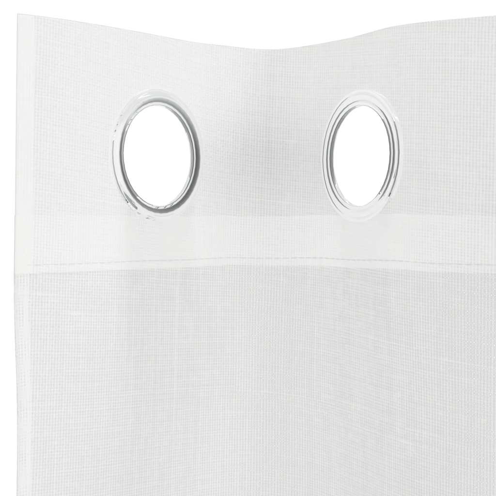 Gordijnen voile met doorvoertules 2 st wit is nu te koop bij PeponiXL, paradijselijk wonen!