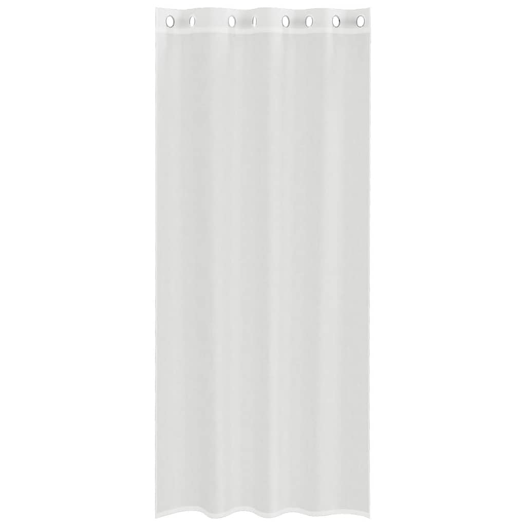 Gordijnen voile met doorvoertules 2 st wit is nu te koop bij PeponiXL, paradijselijk wonen!