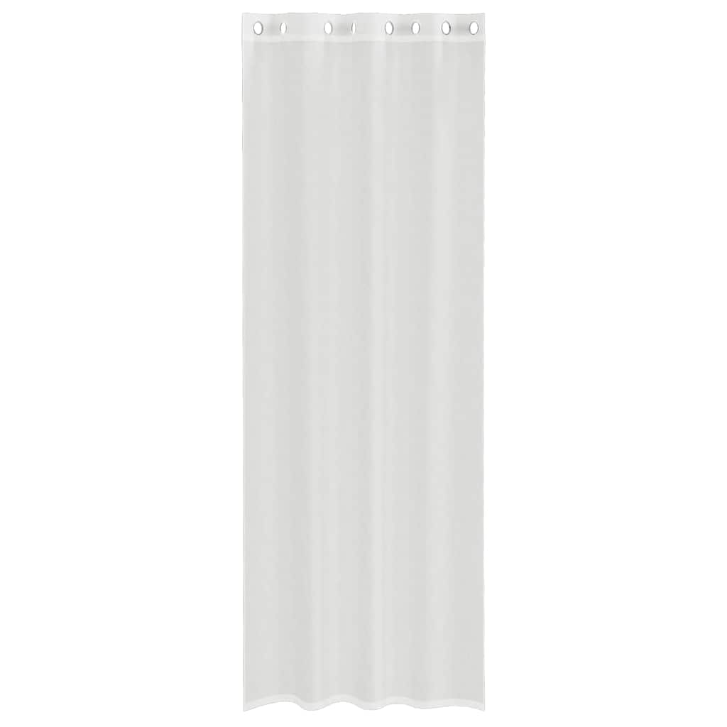 Gordijnen voile met doorvoertules 2 st wit is nu te koop bij PeponiXL, paradijselijk wonen!