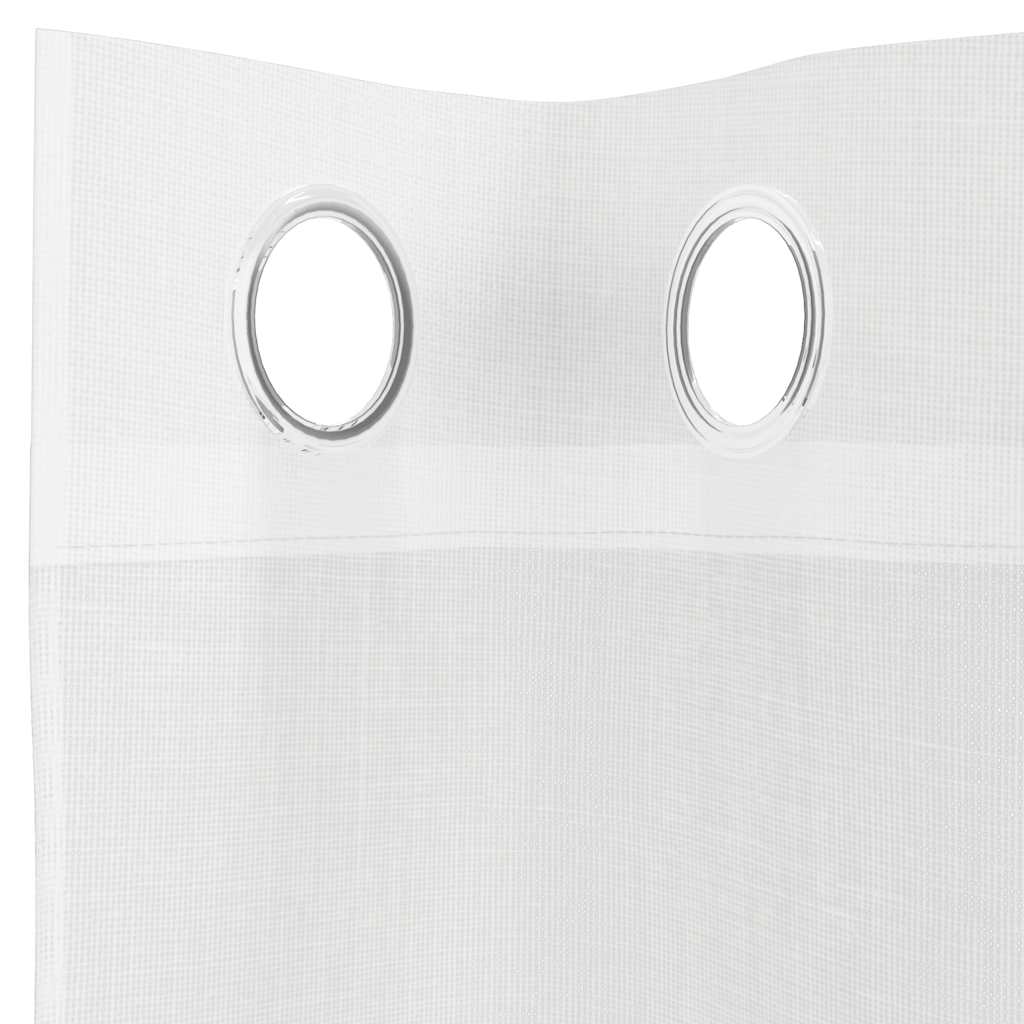 Gordijnen voile met doorvoertules 2 st wit is nu te koop bij PeponiXL, paradijselijk wonen!