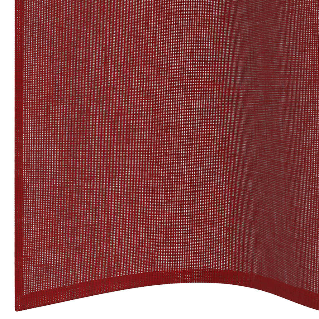 Gordijnen voile met doorvoertules 2 st wijnrood is nu te koop bij PeponiXL, paradijselijk wonen!