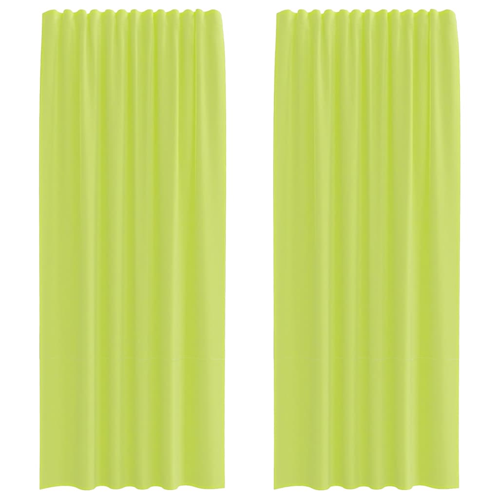 Gordijnen voile met roedezakken 2 st appelgroen is nu te koop bij PeponiXL, paradijselijk wonen!