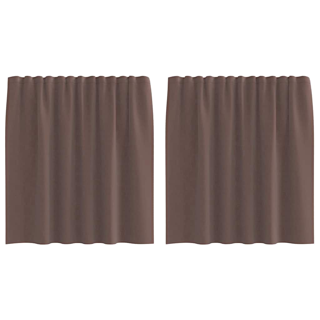 Gordijnen voile met roedezakken 2 st bruin is nu te koop bij PeponiXL, paradijselijk wonen!