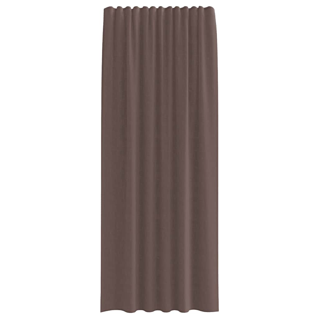 Gordijnen voile met roedezakken 2 st bruin is nu te koop bij PeponiXL, paradijselijk wonen!