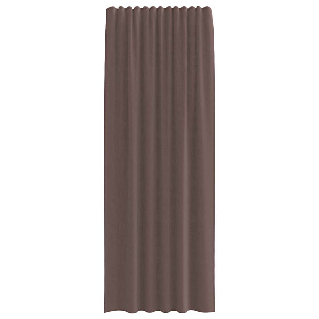 Gordijnen voile met roedezakken 2 st bruin is nu te koop bij PeponiXL, paradijselijk wonen!