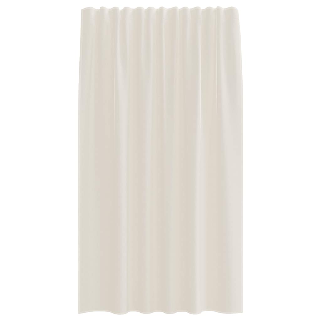 Gordijnen voile met roedezakken 2 st crèmekleurig is nu te koop bij PeponiXL, paradijselijk wonen!
