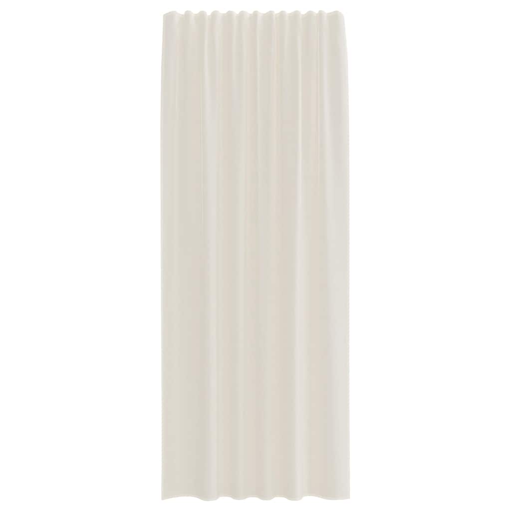 Gordijnen voile met roedezakken 2 st crèmekleurig is nu te koop bij PeponiXL, paradijselijk wonen!