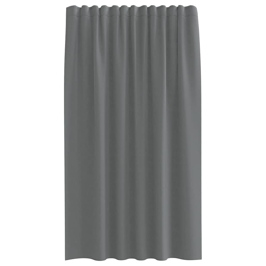 Gordijnen voile met roedezakken 2 st donkergrijs is nu te koop bij PeponiXL, paradijselijk wonen!
