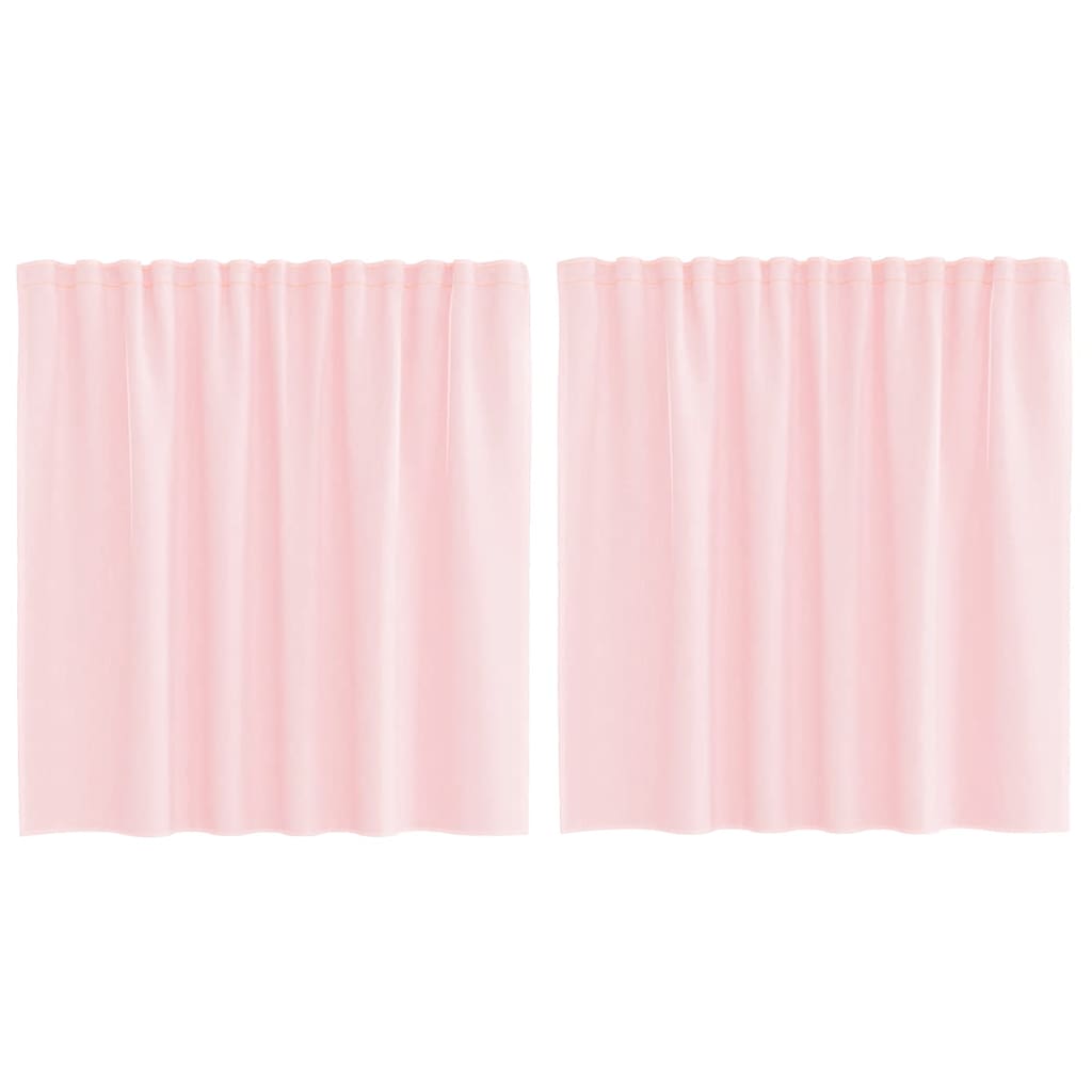 Gordijnen voile met roedezakken 2 st lichtroze is nu te koop bij PeponiXL, paradijselijk wonen!