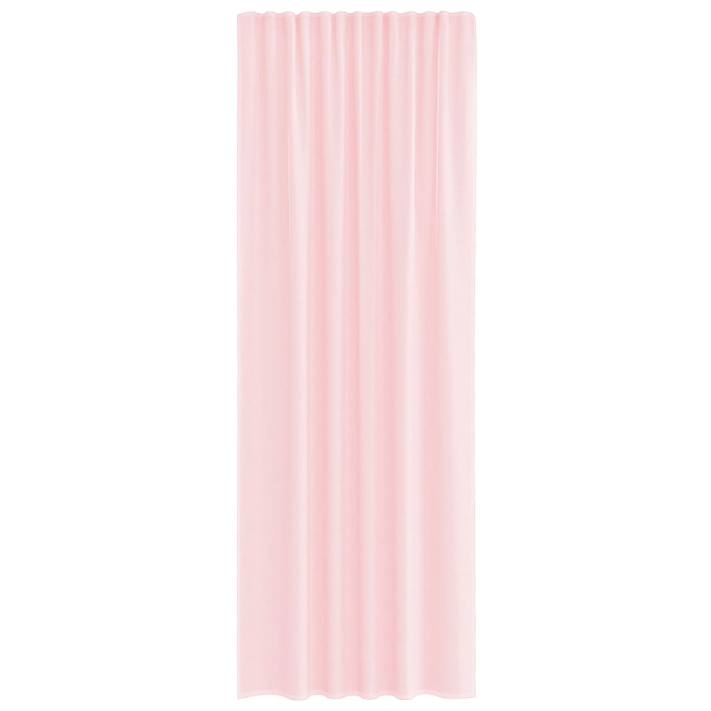 Gordijnen voile met roedezakken 2 st lichtroze is nu te koop bij PeponiXL, paradijselijk wonen!